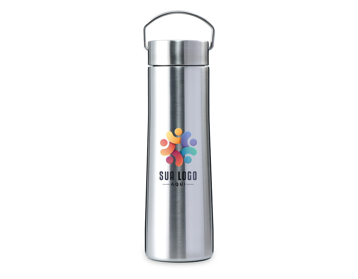 Garrafa térmica de 700ml feita em inox com ampola de cerâmica, que mantém a temperatura por mais tempo. Conta com base antiderrapante para maior estabilidade. Ideal como brinde corporativo sofisticado e funcional, unindo durabilidade e elegância no dia a dia.