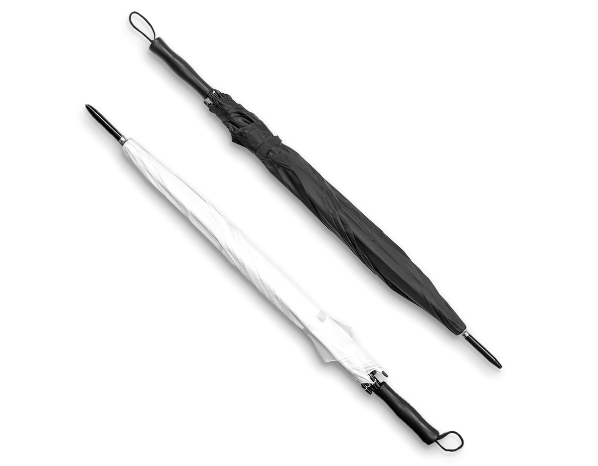 Guarda-chuva em poliéster com abertura automática, estrutura metálica reforçada de oito varetas e pegador em plástico anatômico. Possui alça de nylon fixa na extremidade, garantindo praticidade no transporte. Um brinde elegante e funcional que oferece proteção e destaca sua marca em qualquer ocasião.
