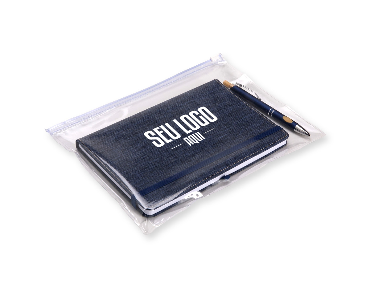 Pasta confeccionada em plástico transparente resistente, com fechamento zip zap deslizante que garante praticidade e segurança para documentos. Ideal para organização no dia a dia corporativo, é uma opção funcional e de ótimo custo-benefício como brinde promocional.