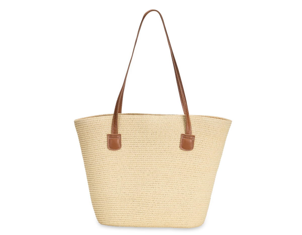 Bolsa confeccionada em fibra biodegradável de celulose, costurada com linha de nylon, unindo resistência e apelo sustentável. Possui fechamento em zíper e compartimento interno com bolso compacto para melhor organização. Conta ainda com alças e detalhes em couro sintético, incluindo plaquinha frontal costurada, que agregam sofisticação ao design. Um brinde corporativo moderno, ecológico e funcional, ideal para valorizar a marca com responsabilidade ambiental.