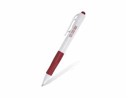 Caneta plástica com carga preta e design funcional e confortável, conta com detalhe emborrachado que proporciona melhor pegada durante a escrita. Possui carga esferográfica preta de 1.0 mm e acionamento por clique, garantindo praticidade no uso diário. Um brinde corporativo versátil, ideal para ações promocionais, eventos e divulgação da marca.